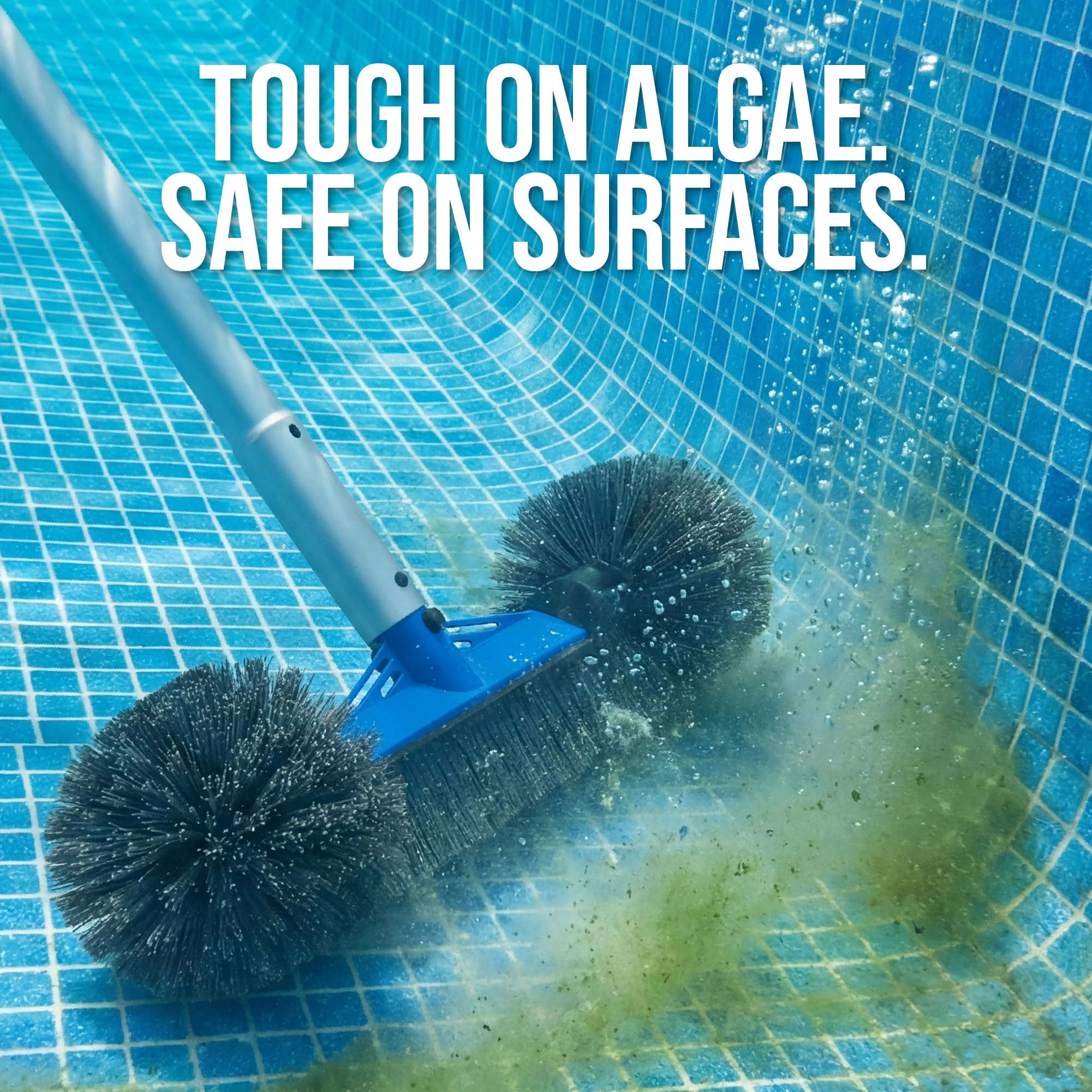 Best Choice Products 20" Pool Brush with 9 ft Aluminum Pole – Heavy-Duty Swimming Pool Wall & Floor Cleaning Set - Image 6