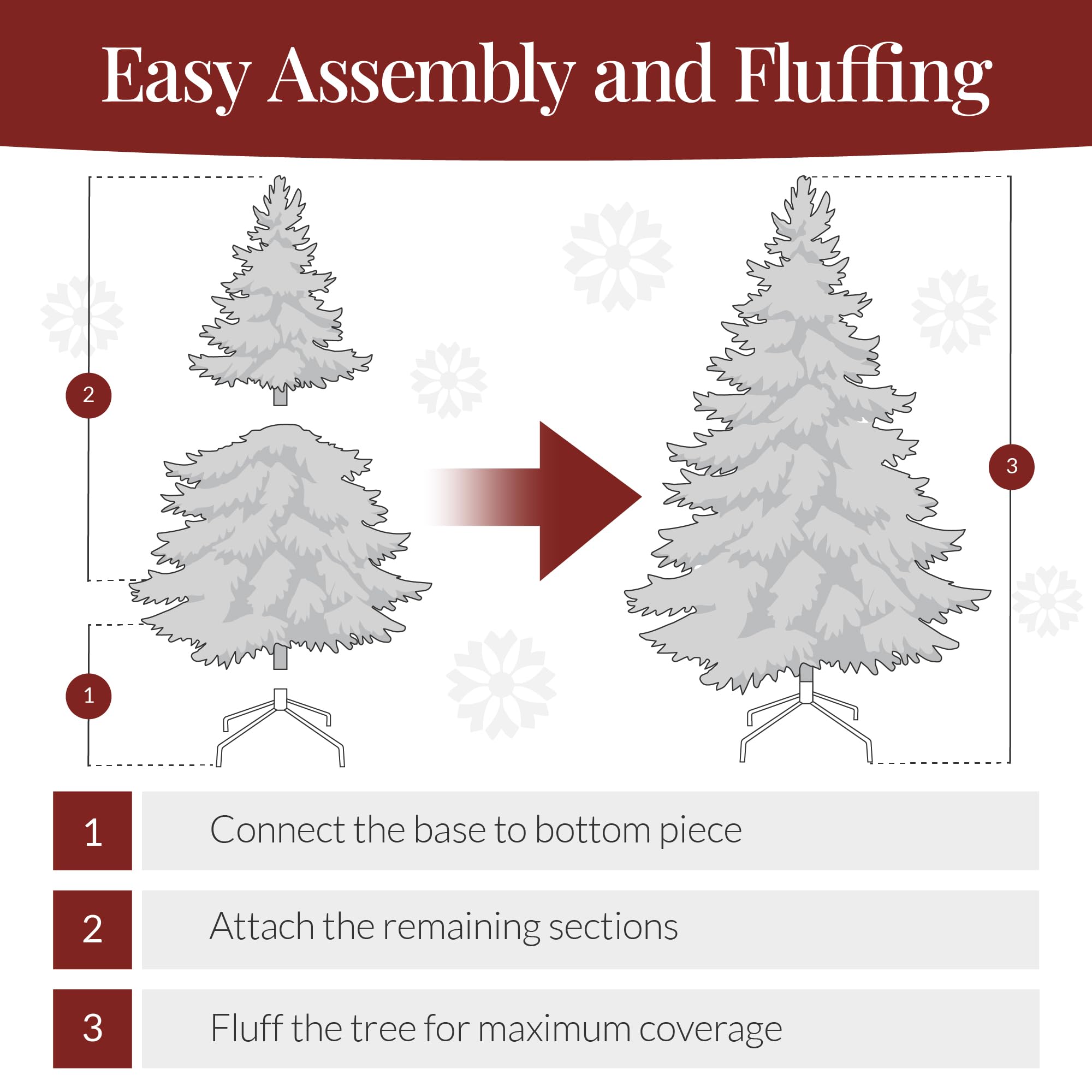 Best Choice Products 4.5ft Pre-Lit Red Christmas Tree, Full Artificial Holiday Decoration w/ 362 Branch Tips, 175 Lights, Foldable Base - Image 7
