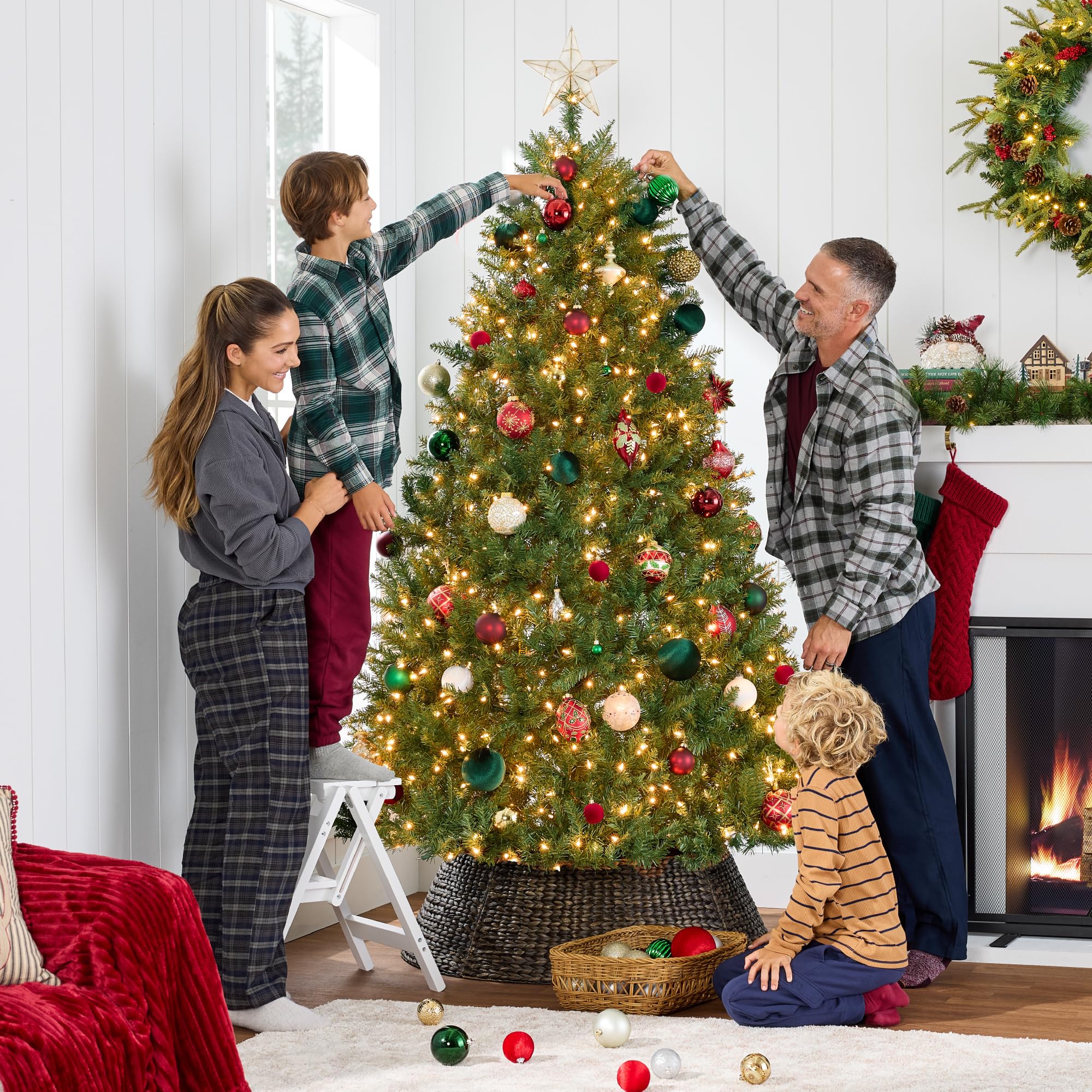 Best Choice Products Douglas Fir Christmas Tree, 4.5ft Pre-lit Artificial Full Fir Lighted Holiday Decoration w/Warm White Lights, Metal Stand - Image 3