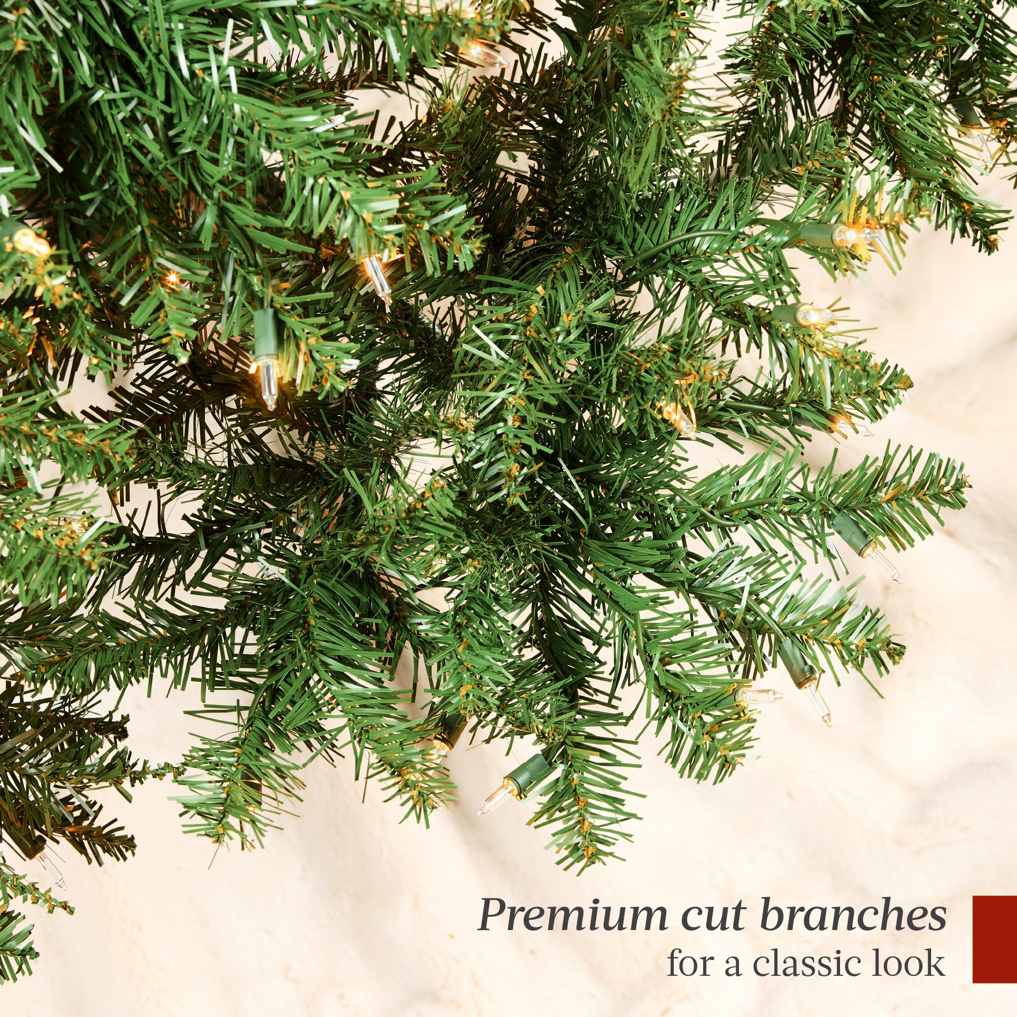 Best Choice Products Douglas Fir Christmas Tree, 4.5ft Pre-lit Artificial Full Fir Lighted Holiday Decoration w/Warm White Lights, Metal Stand - Image 5