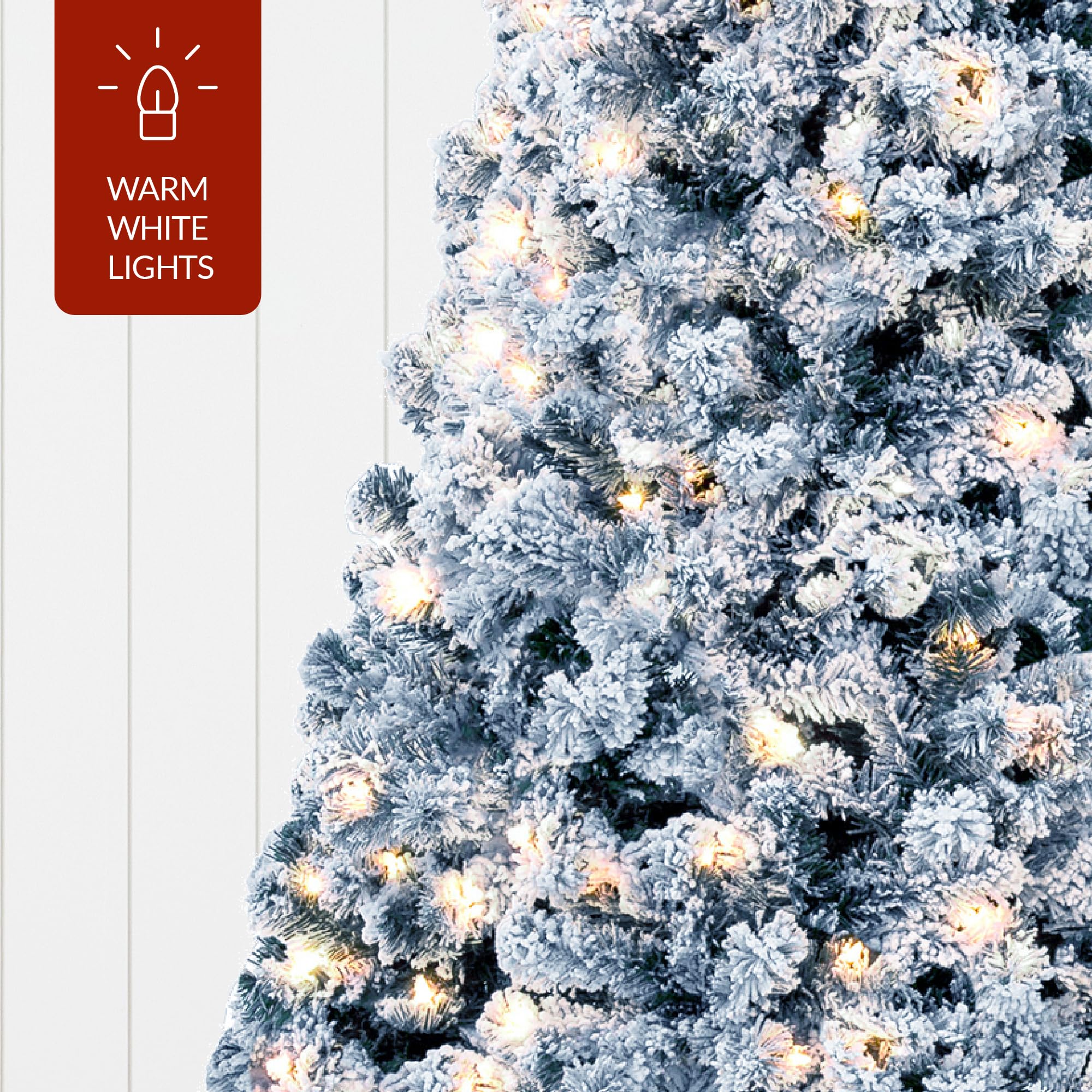 Best Choice Products Pre-Lit Ice Blue Christmas Tree, 9ft Artificial Flocked Full Fir Tree, Holiday Decoration w/ 900 Lights, 2,094 Branch Tips - Image 7