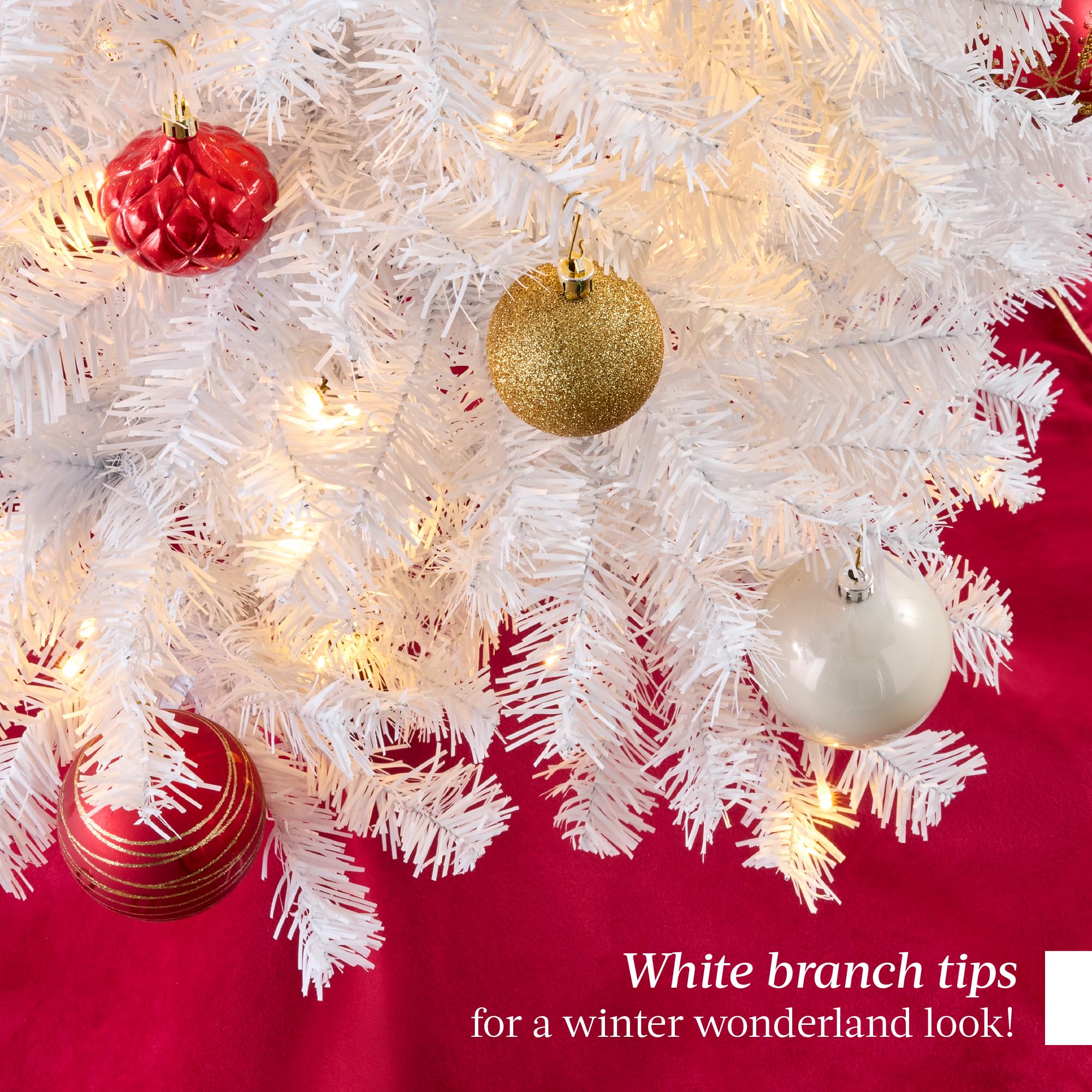 Best Choice Products Pre-Lit White Pencil Christmas Tree, 7.5ft Slim Lighted Artificial Décor w/Incandescent White Lights, Skinny Tree, Metal Base - Image 5