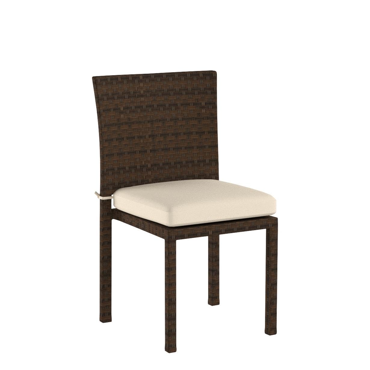 Best Choice Products Set of 4 Stackable Outdoor Patio Wicker Chairs w/Cushions, UV-Resistant Finish, and Steel Frame - Brown/Cream - Image 4
